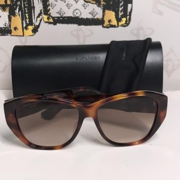 New Authentic Saint Laurent Havana SLM8 003 Sunglasses - Picture 5 of 15